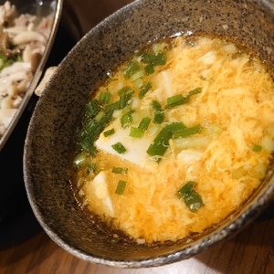 【韓国風】豆腐と卵のスープ
